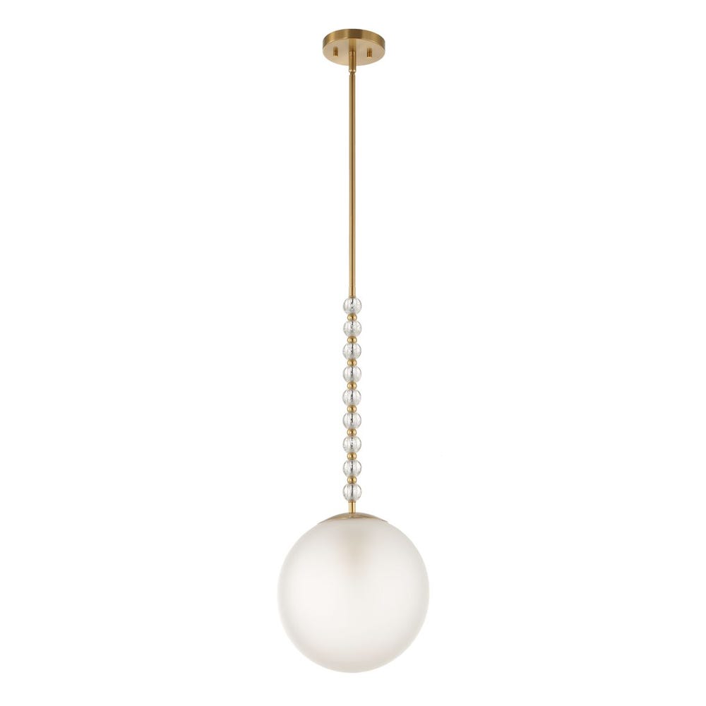 Uttermost Ripple 1 Light Frost Glass Pendant