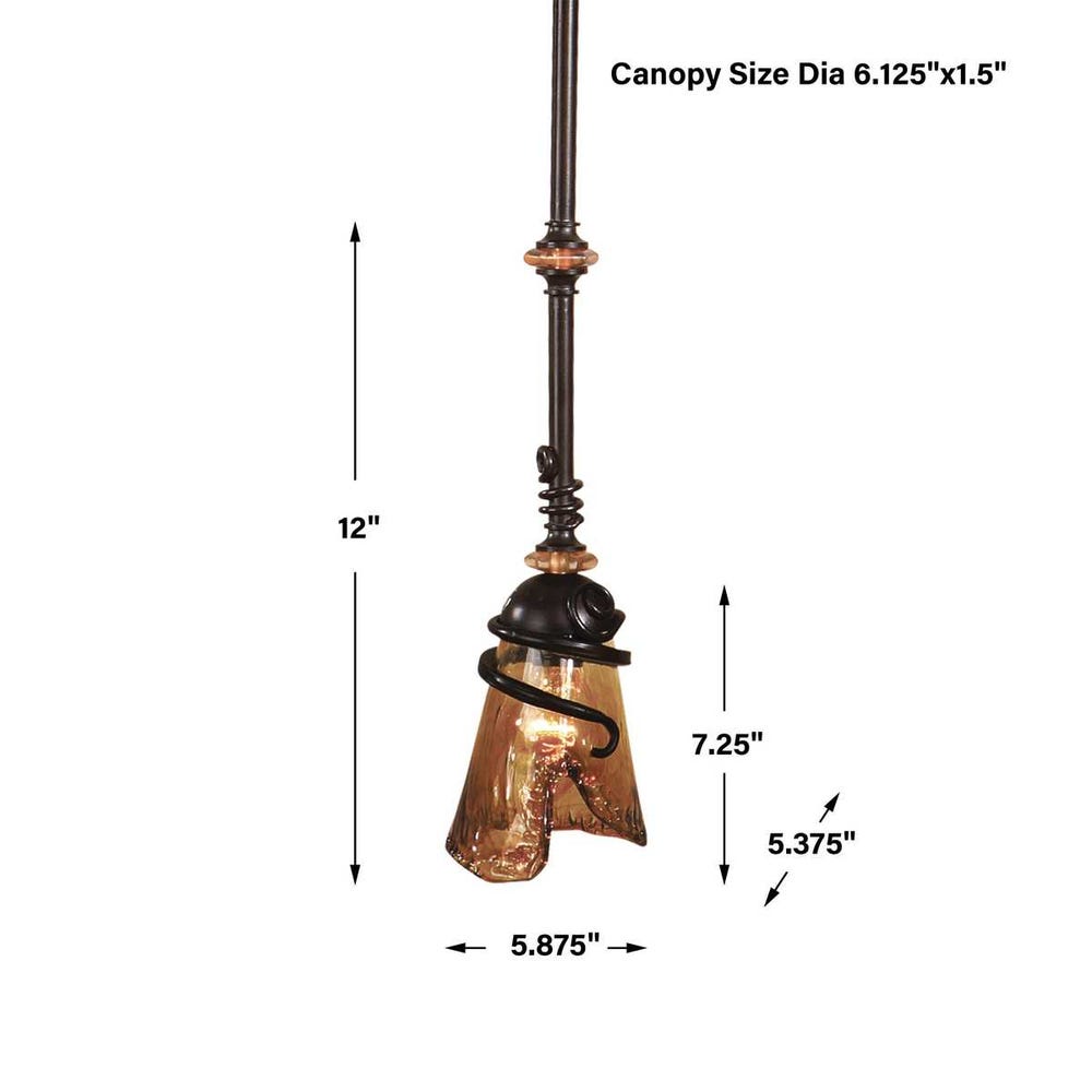 Uttermost Vitalia Oil Rubbed Bronze Mini Pendant