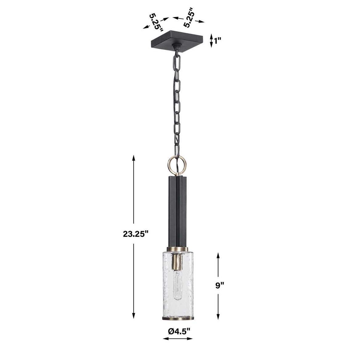 Uttermost Jarsdel 1 Light Industrial Mini Pendant