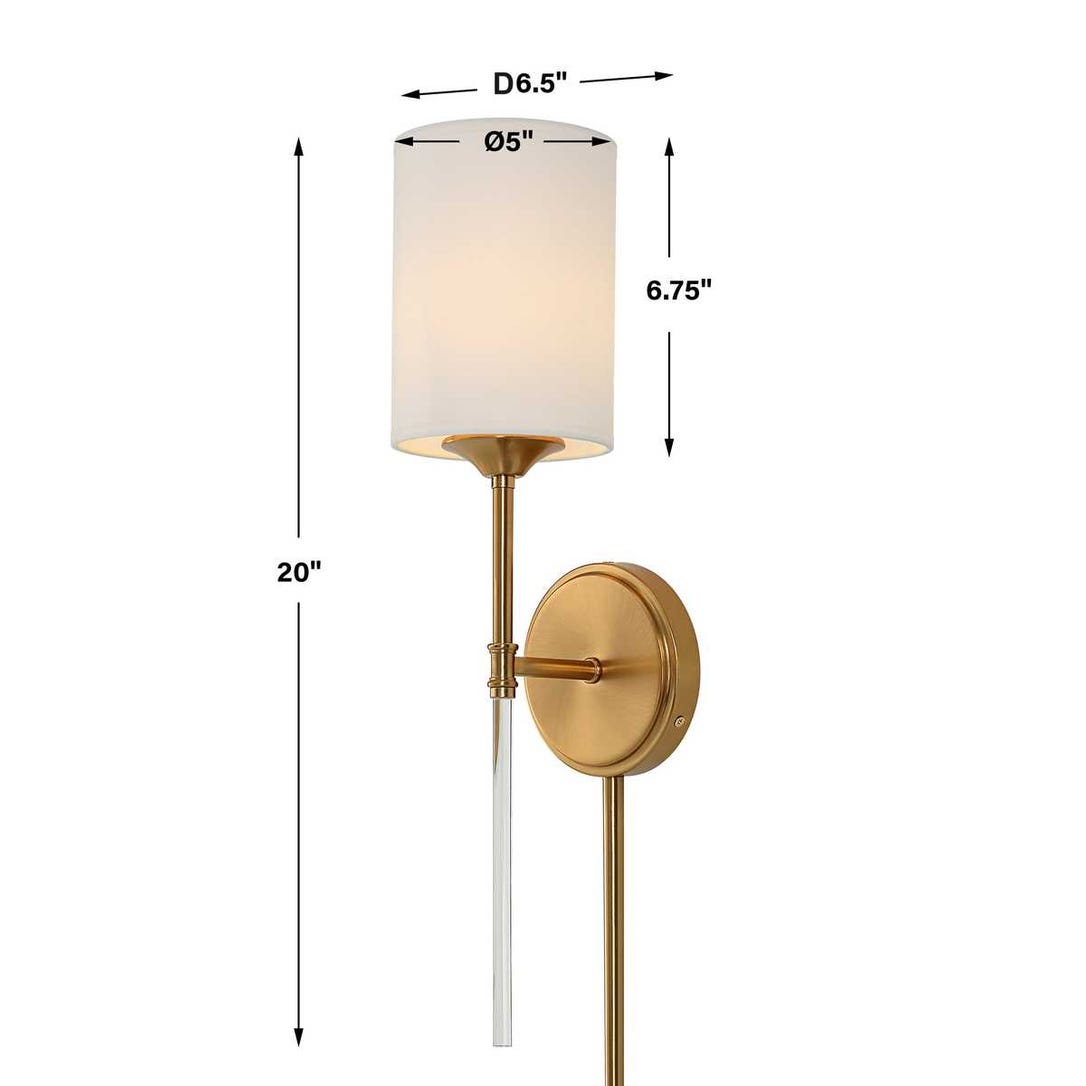 Uttermost Awyr 1 Light Brass Sconce