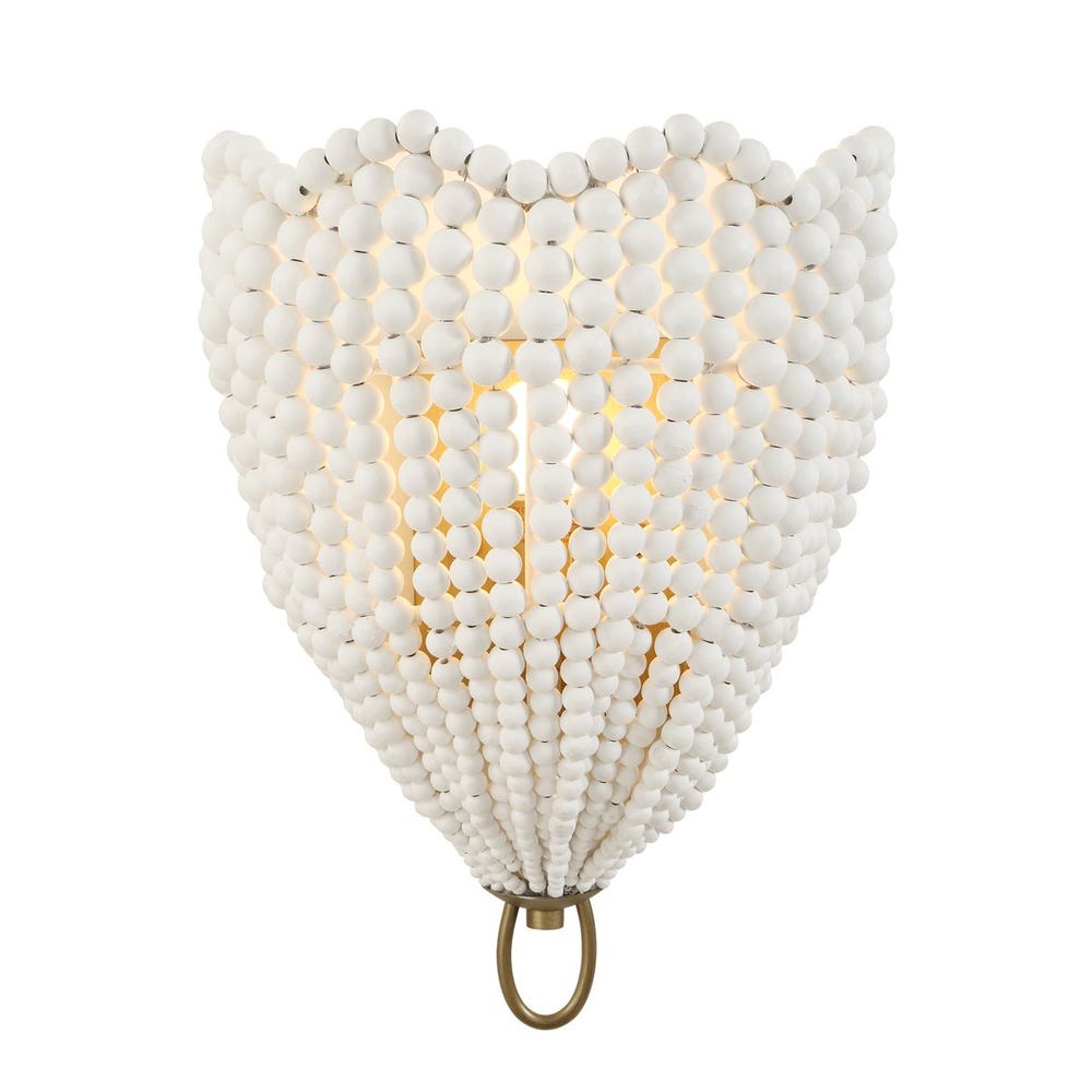 Uttermost Biddeford 1 Light White Beaded Sconce