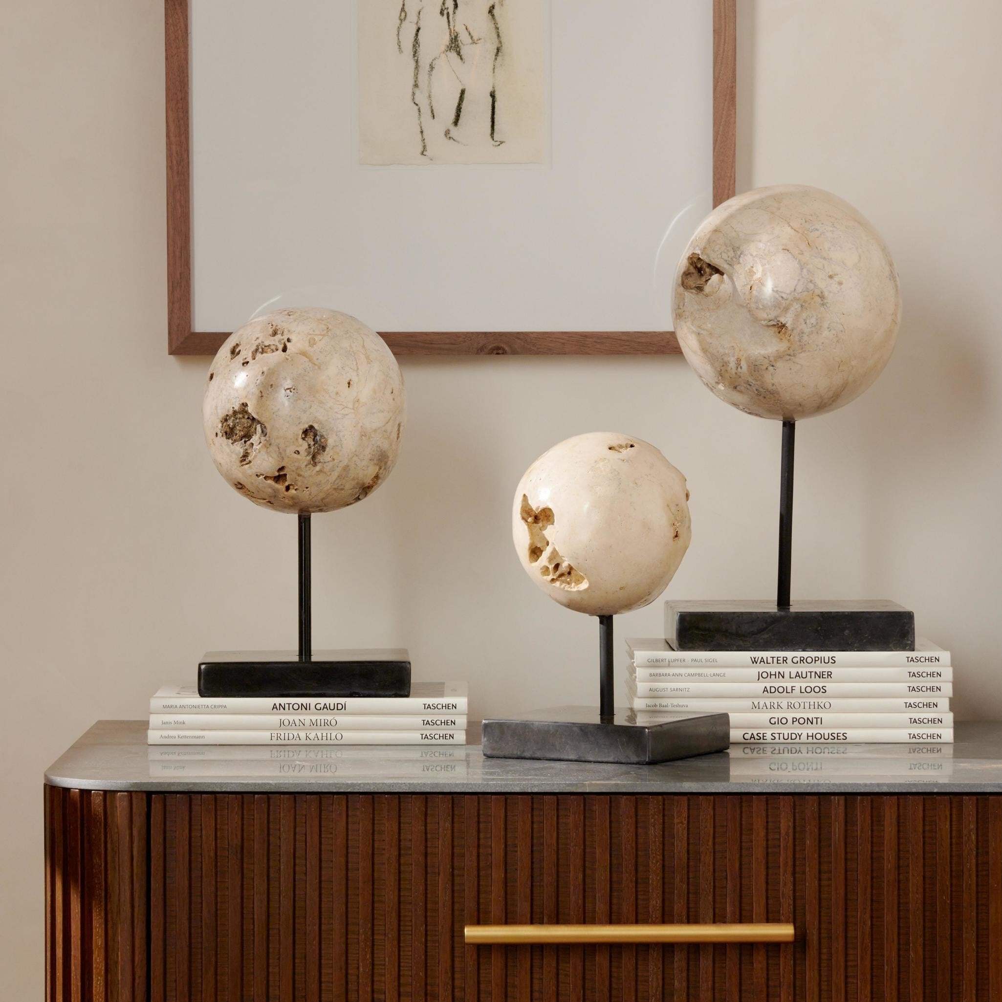 Organic Stone Sculptures - Set of 3