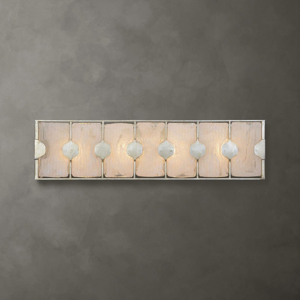 Uttermost Rene 4 Light Swirl Glass Vanity