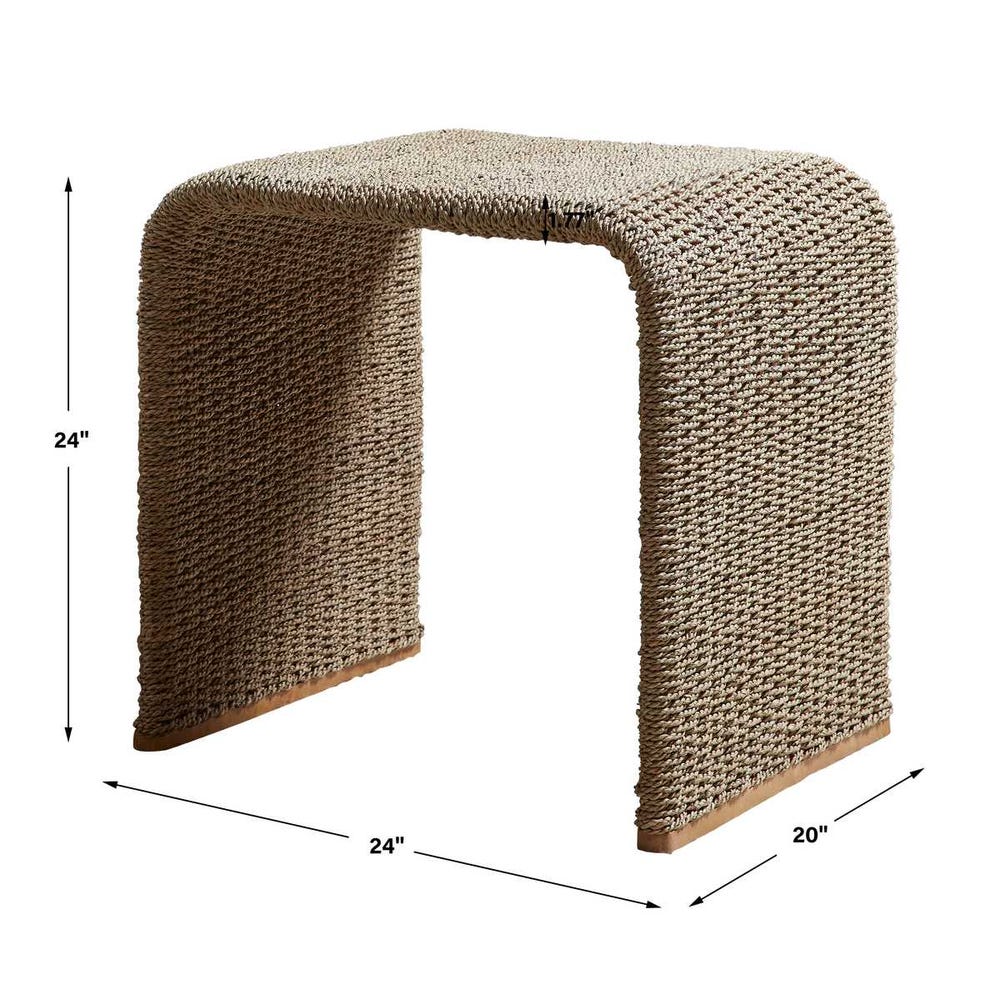 Uttermost Calabria Woven Seagrass End Table