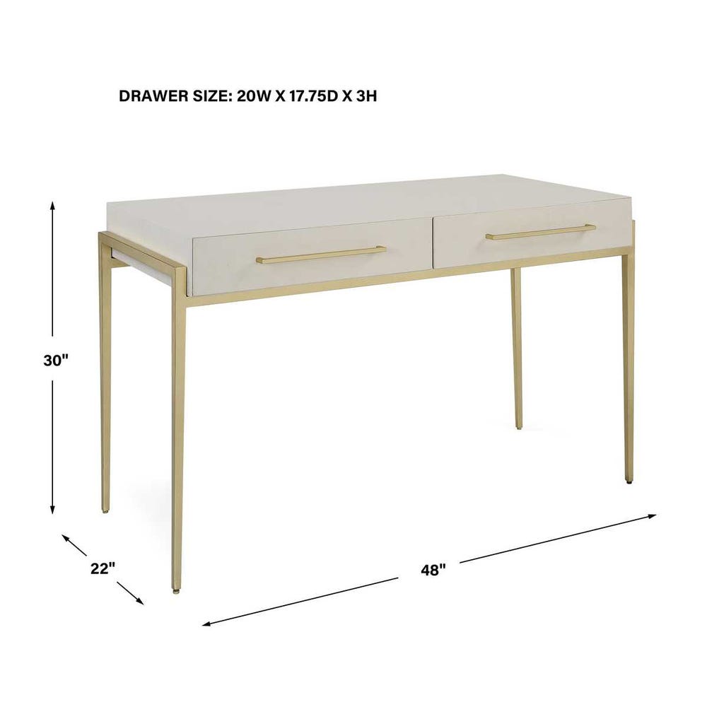 Uttermost Jewel Modern White Desk