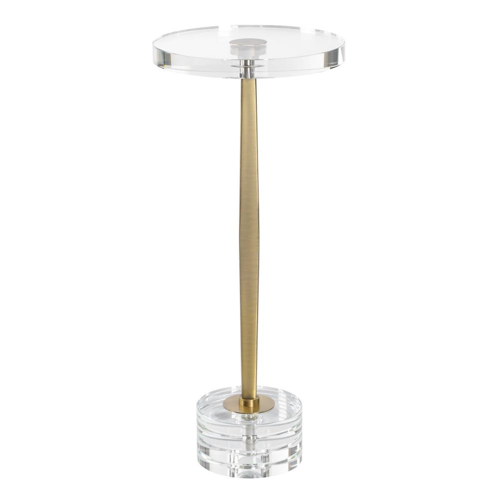 Uttermost Groove Crystal Drink Table
