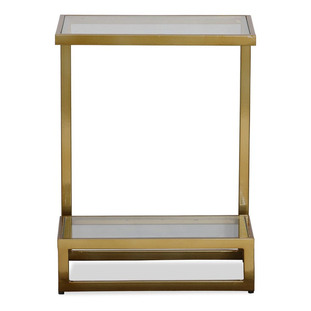 Uttermost Musing Brushed Brass Accent Table