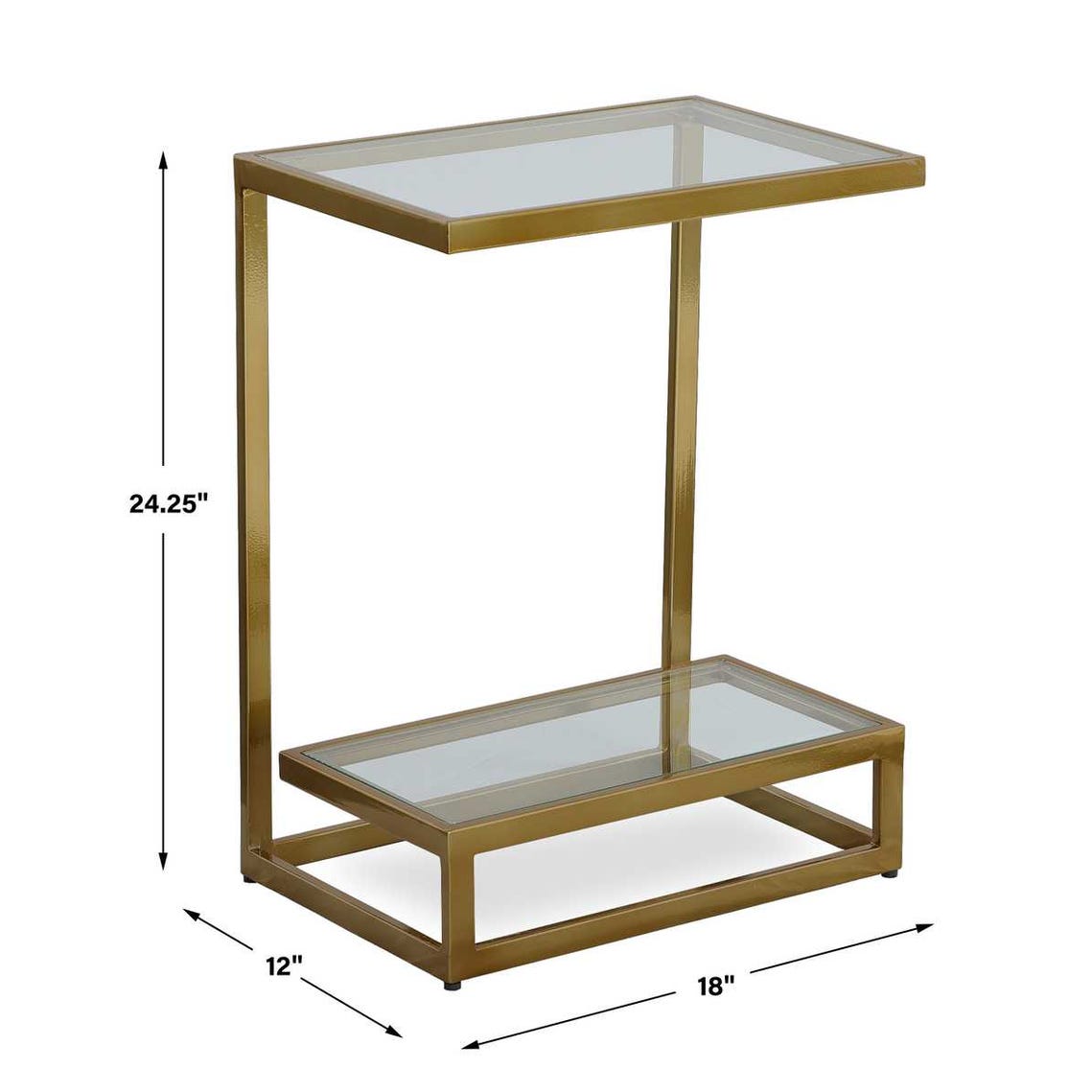 Uttermost Musing Brushed Brass Accent Table