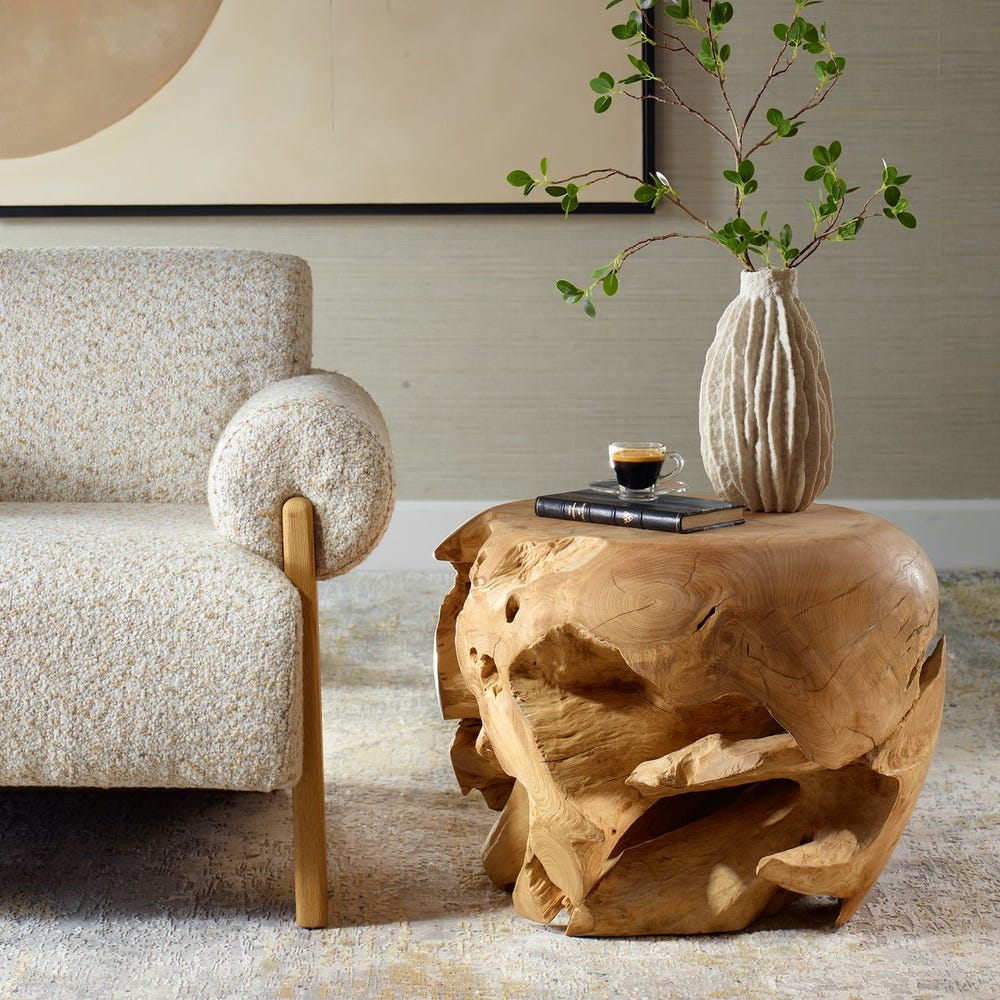 Uttermost Sola Handcrafted Teak Side Table