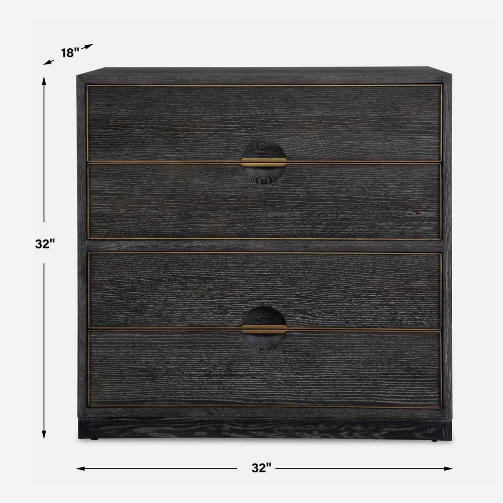 Uttermost Besos 4 Drawer Walnut Chest
