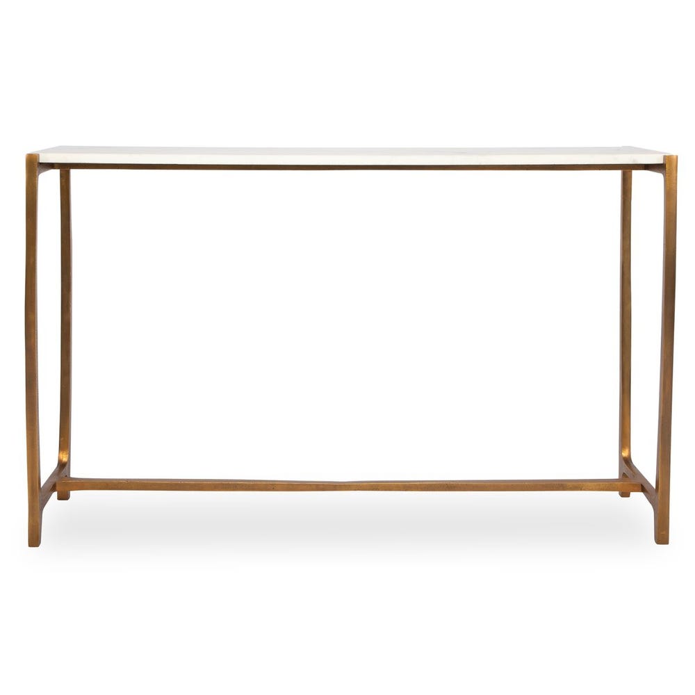 Uttermost Affinity White Marble Console Table