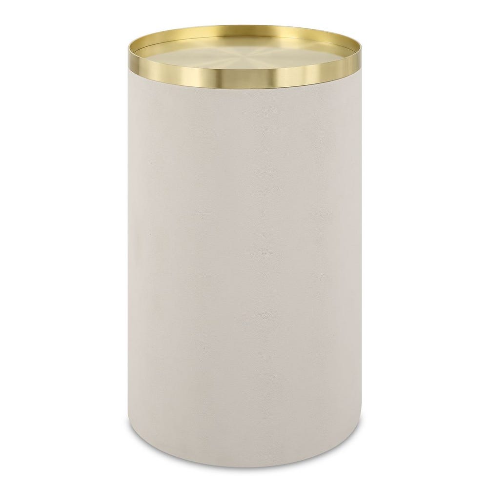 Uttermost Circuit Brass & White Accent Table