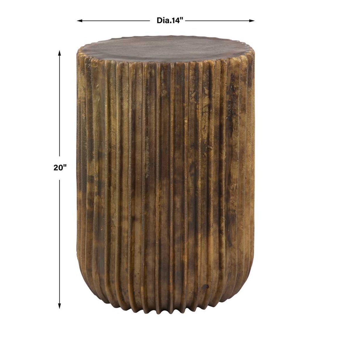 Uttermost Peaks And Valleys Gold Accent Table