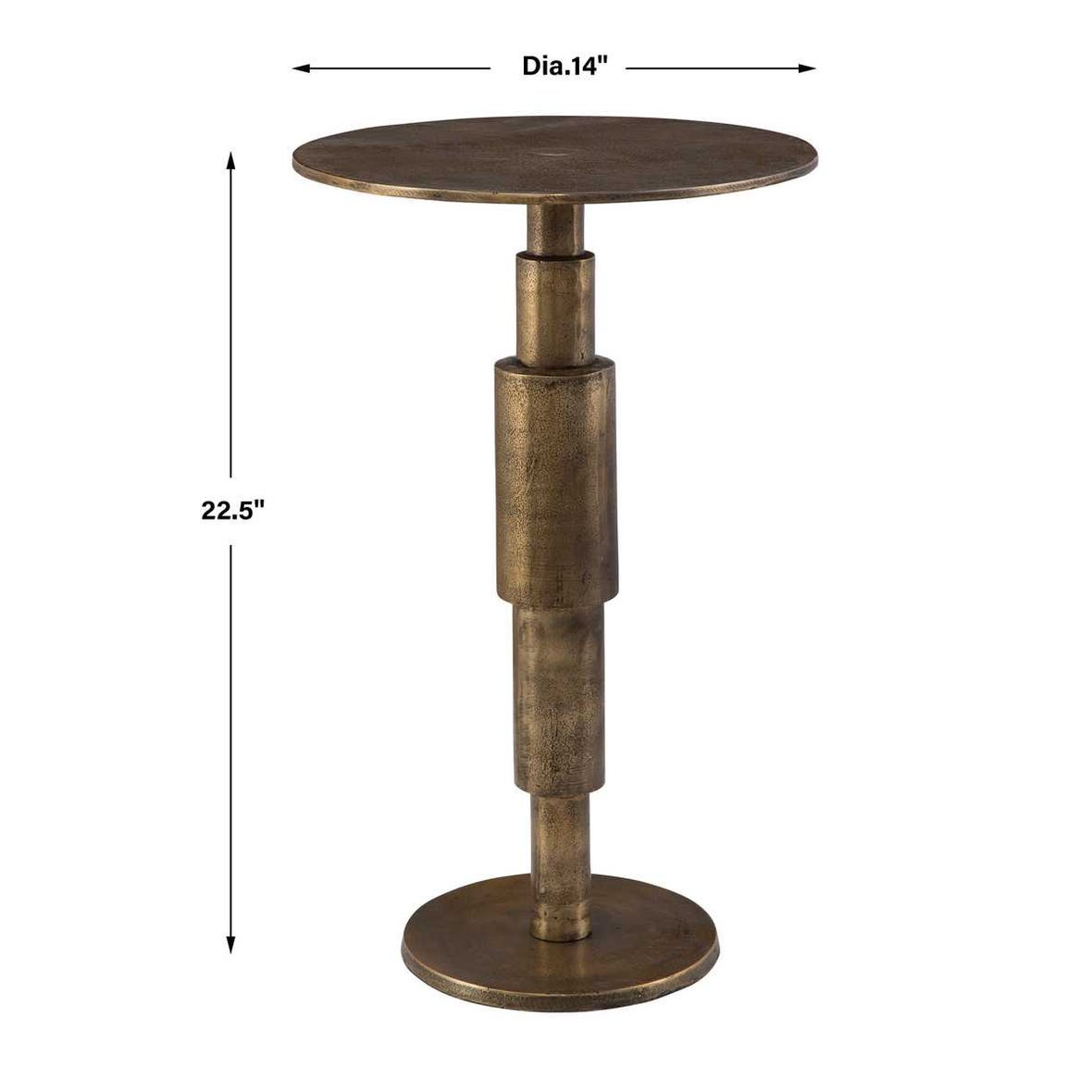 Uttermost Descend Gold Accent Table