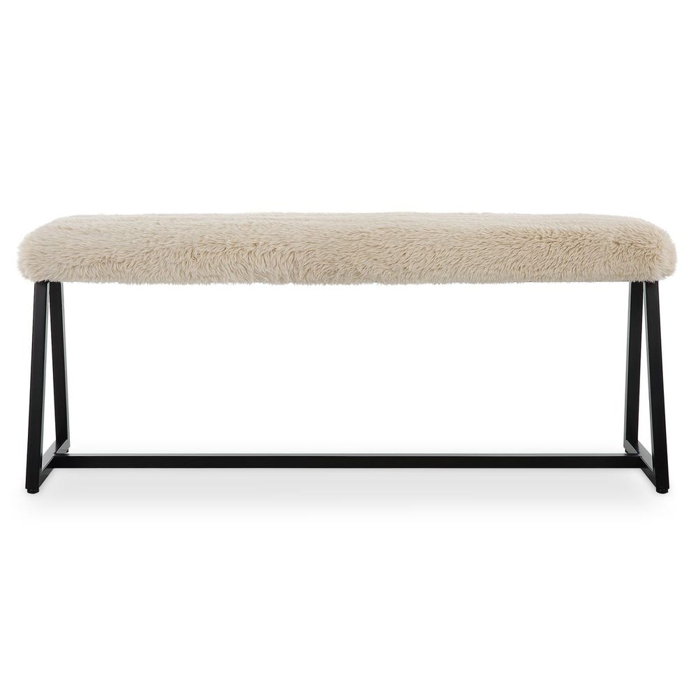 Uttermost Taupo Sheepskin Bench