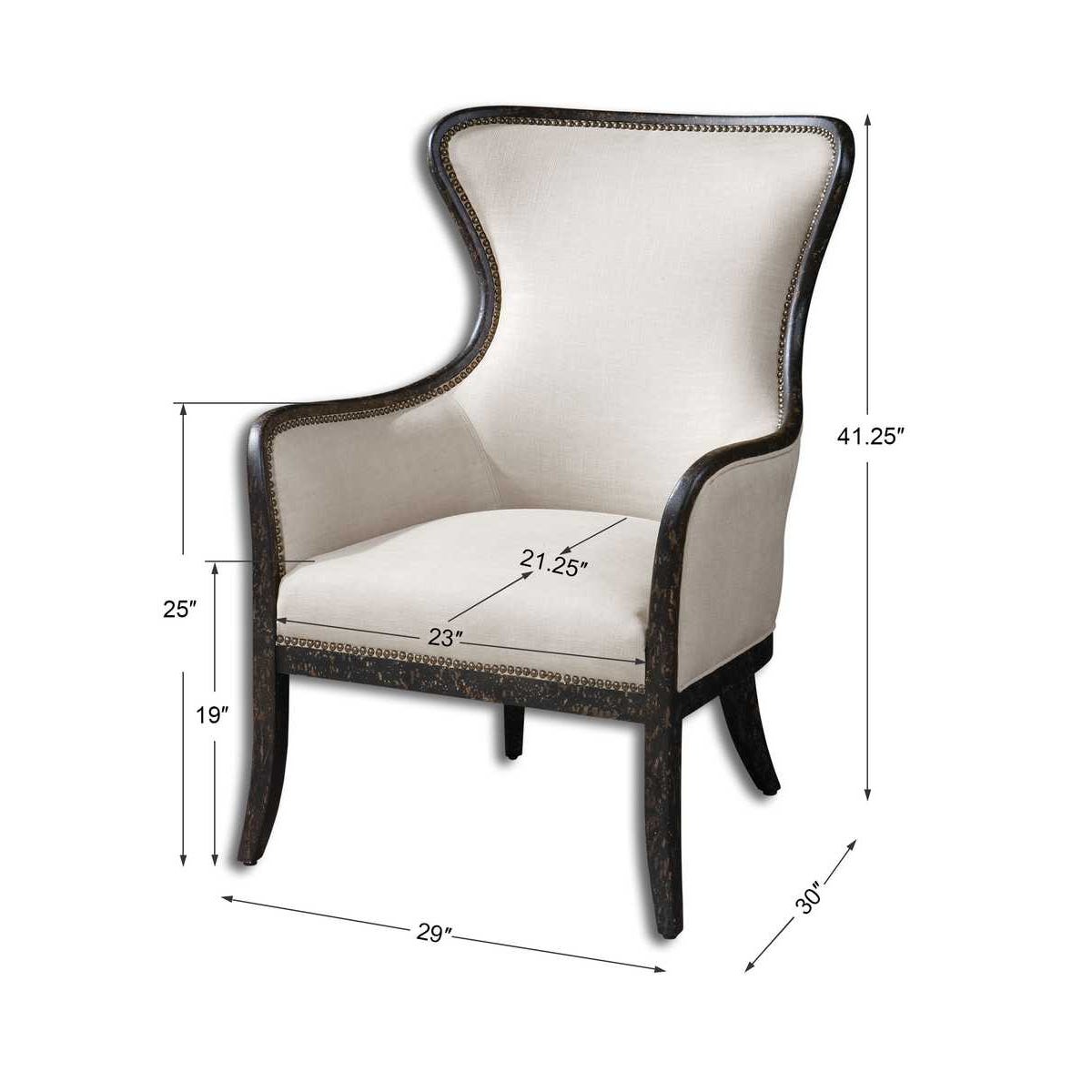 Uttermost Sandy Wing Back Armchair