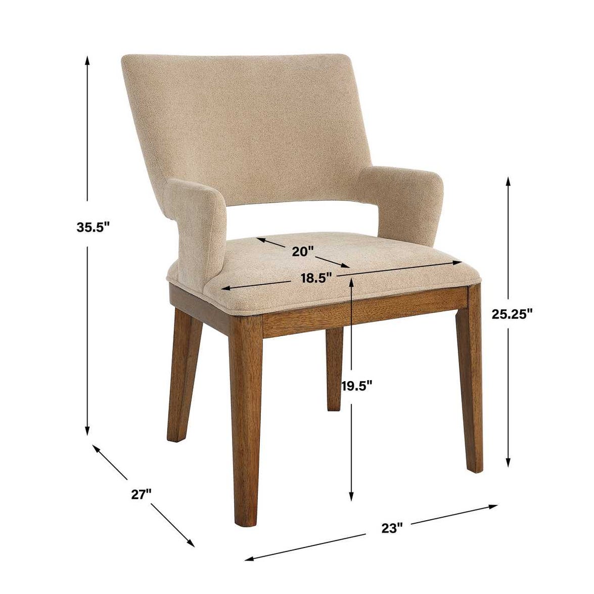 Uttermost Aspect Mid-Century Dining Chair