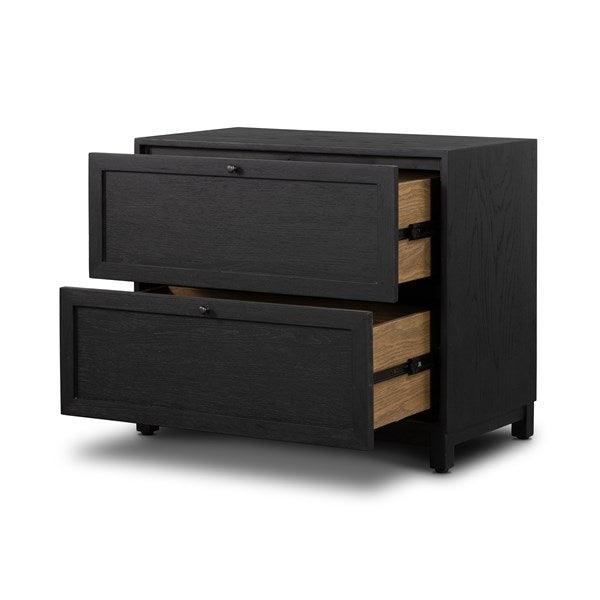 Millie Nighstand-Drifted Matte Black Nightstand Four Hands     Four Hands, Mid Century Modern Furniture, Old Bones Furniture Company, Old Bones Co, Modern Mid Century, Designer Furniture, https://www.oldbonesco.com/