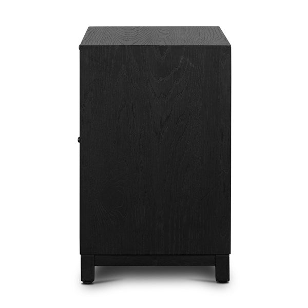 Millie Nighstand-Drifted Matte Black Nightstand Four Hands     Four Hands, Mid Century Modern Furniture, Old Bones Furniture Company, Old Bones Co, Modern Mid Century, Designer Furniture, https://www.oldbonesco.com/