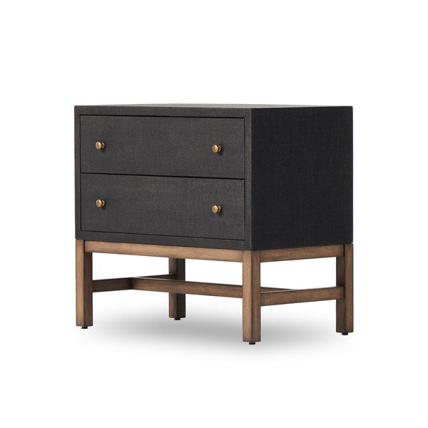 Fiona Nightstand-Black Raffia Nightstand Four Hands Four Hands, Mid Century Modern Furniture, Old Bones Furniture Company, Old Bones Co, Modern Mid Century, Designer Furniture, https://www.oldbonesco.com/