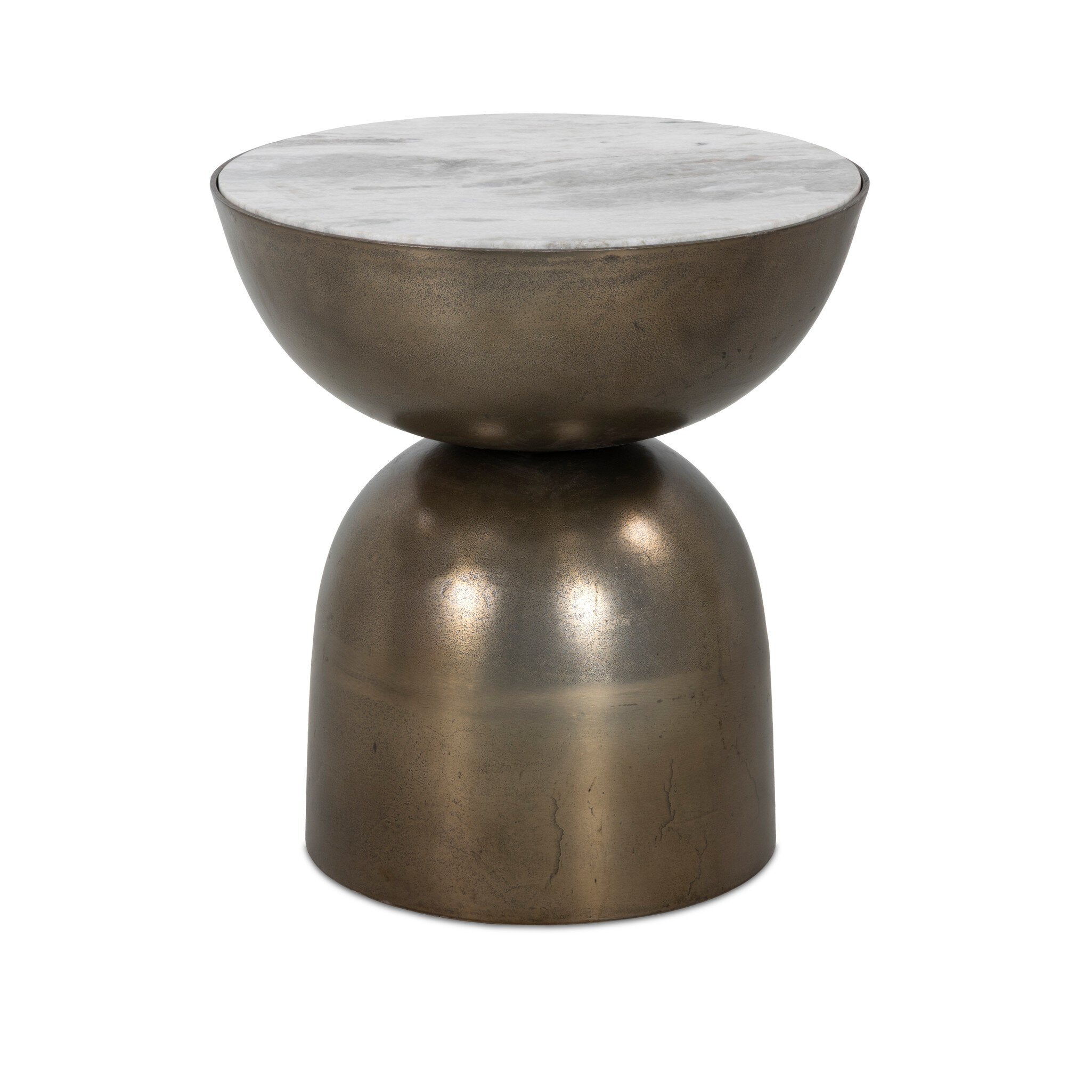 Corbett End Table - Creamy Taupe Marble
