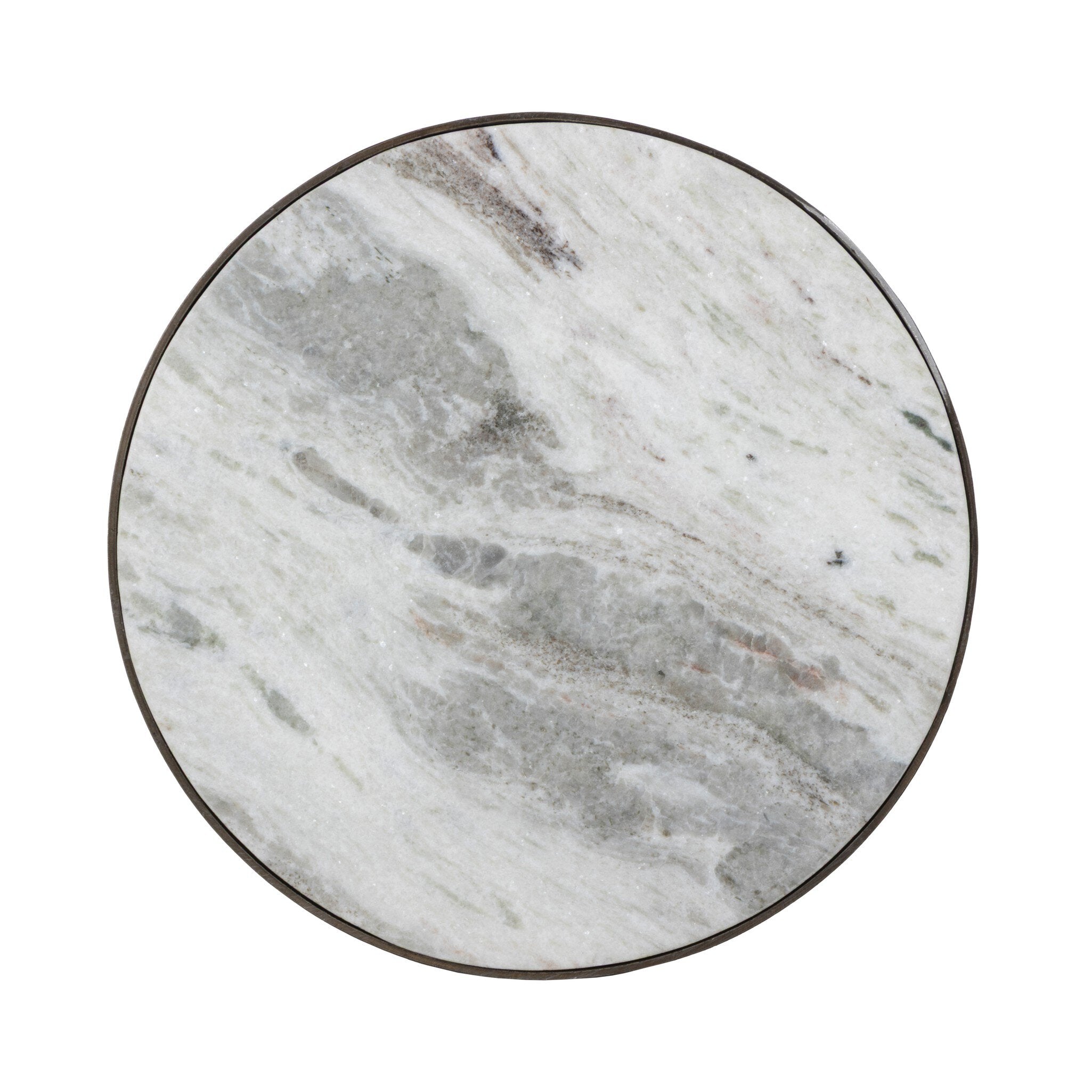 Corbett End Table - Creamy Taupe Marble