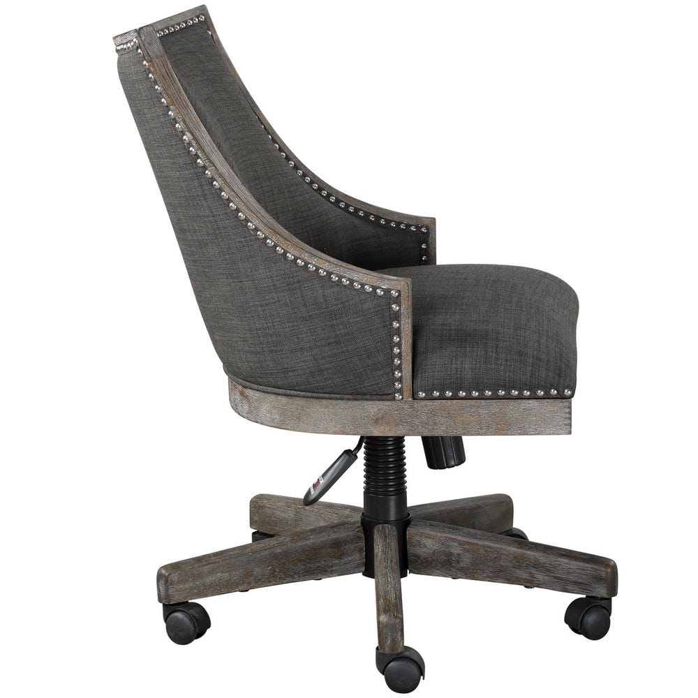 Uttermost Aidrian Charcoal Desk Chair