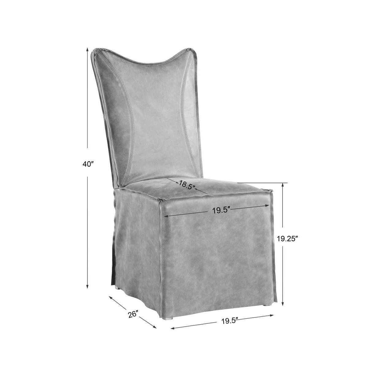 Uttermost Delroy Armless Chairs Cognac - Set of 2