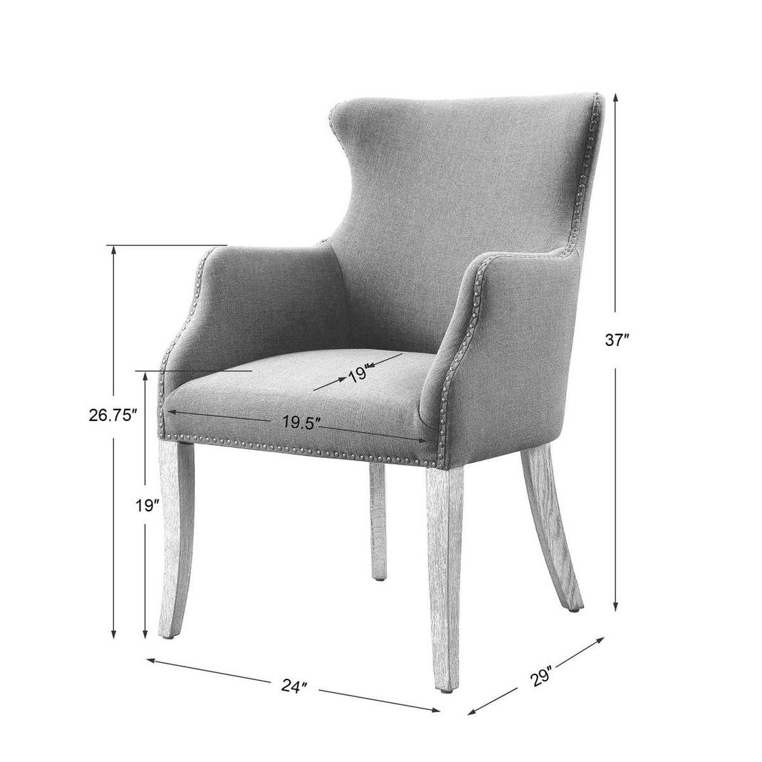Uttermost Yareena Blue Wing Chair