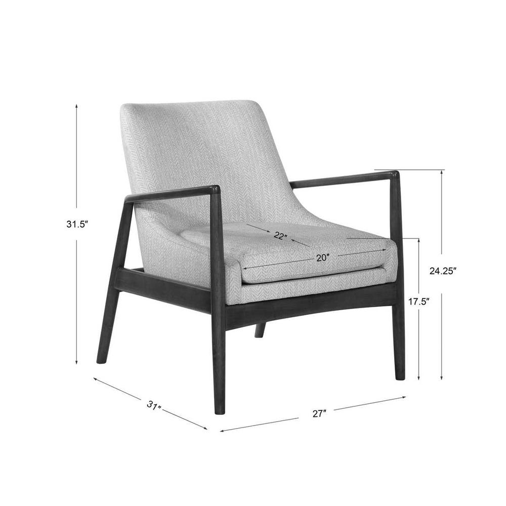 Uttermost Bev White Accent Chair