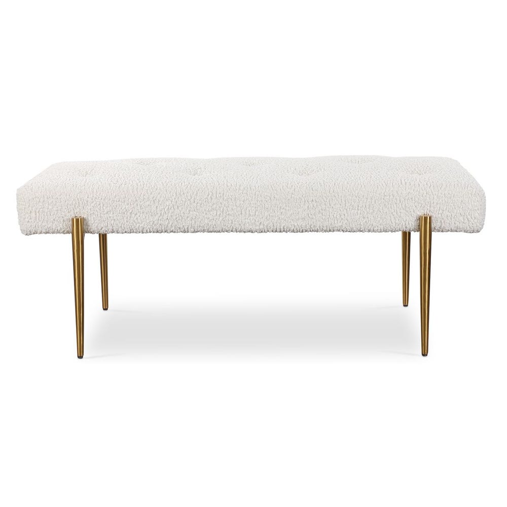 Uttermost Olivier White Bench