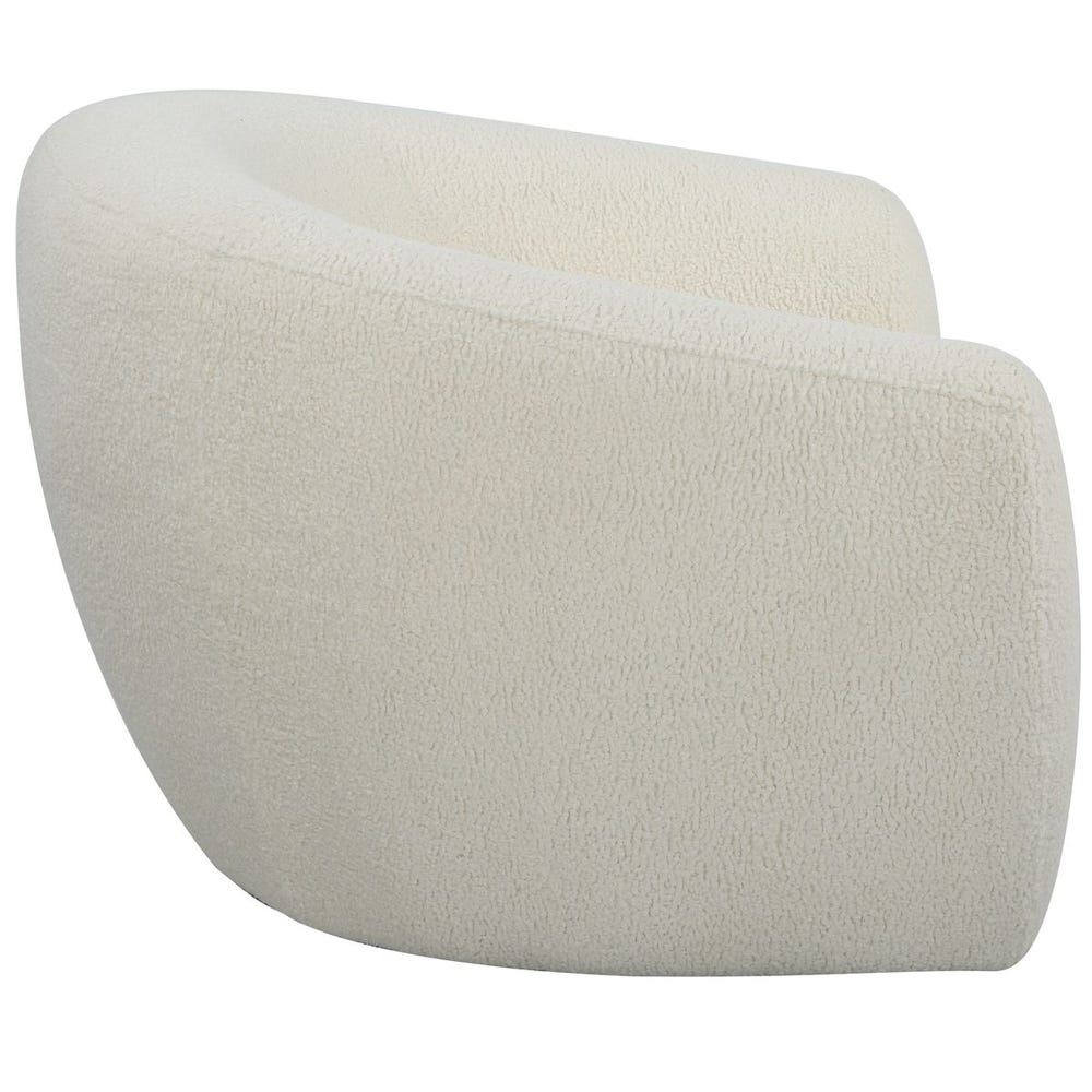 Uttermost Capra Art Deco White Swivel Chair