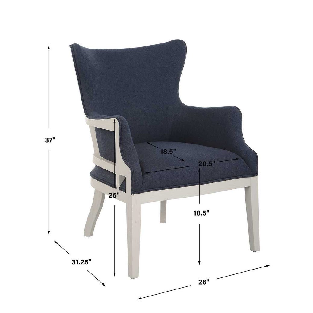 Uttermost Gordonston Blue Fabric Accent Chair
