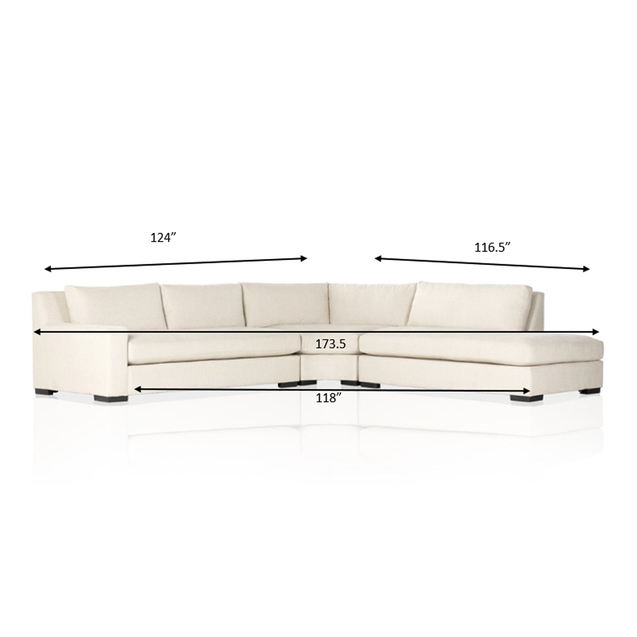 Albany 3-Piece Sectional