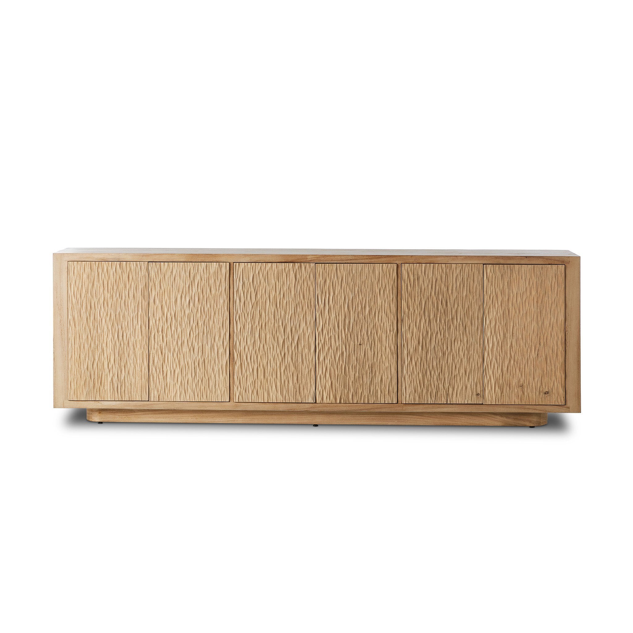 Bahari Sideboard - Light Guanacaste Veneer Sideboards Four Hands     Sideboards,https://www.oldbonesco.com,Mid Century Furniture, Furniture Sale, Old Bones Co, Mid Century Sale, Four Hands Furniture, Sale,Gus, Sale,Perigold Bahari Sideboard - Light Guanacaste Veneer Sideboards Sale, Perigold Sale Bahari Sideboard - Light Guanacaste Veneer,Bahari Sideboard - Light Guanacaste Veneer Lulu and Georgia,Burke Decor Sale Bahari Sideboard - Light Guanacaste Veneer, open box furniture,Open Box Bahari Sideboard - Lig