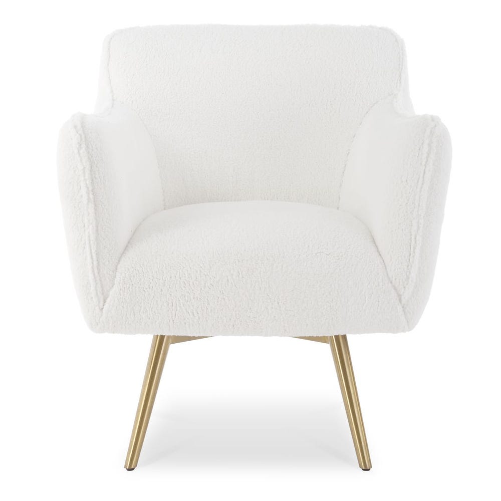 Uttermost Oasis White Swivel Chair