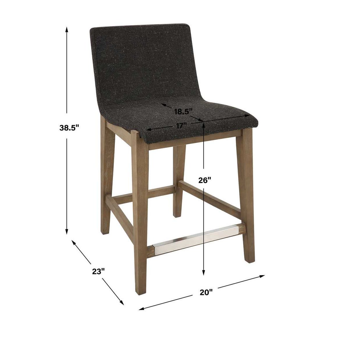 Uttermost Klemens Chocolate Counter Stool