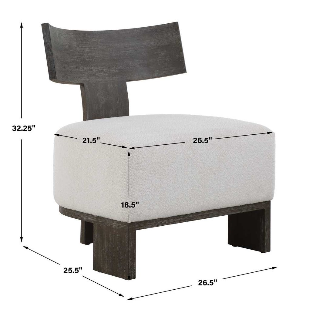 Uttermost Finlay Dark Walnut Accent Chair