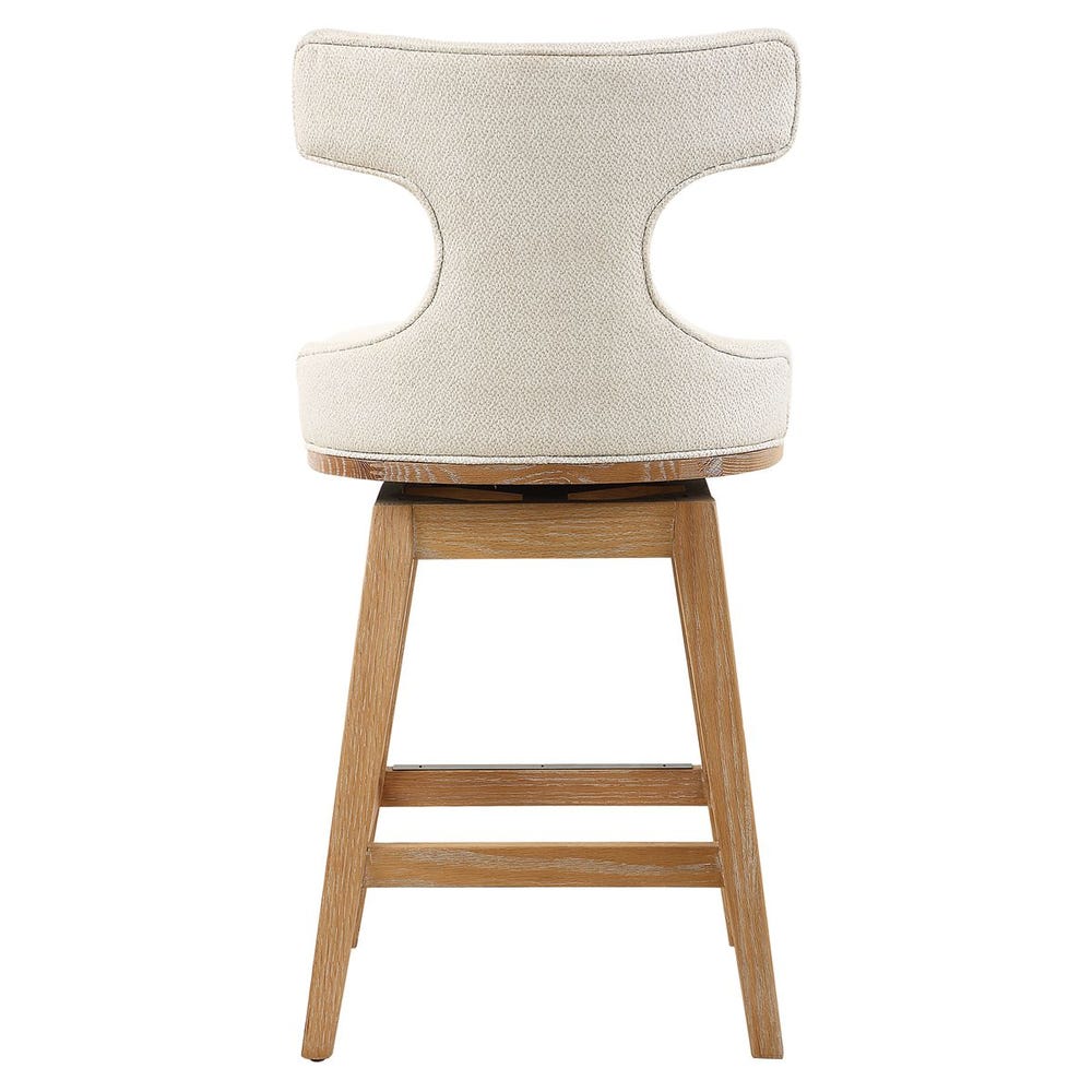 Uttermost Klismos off-White Fabric Counter Stool