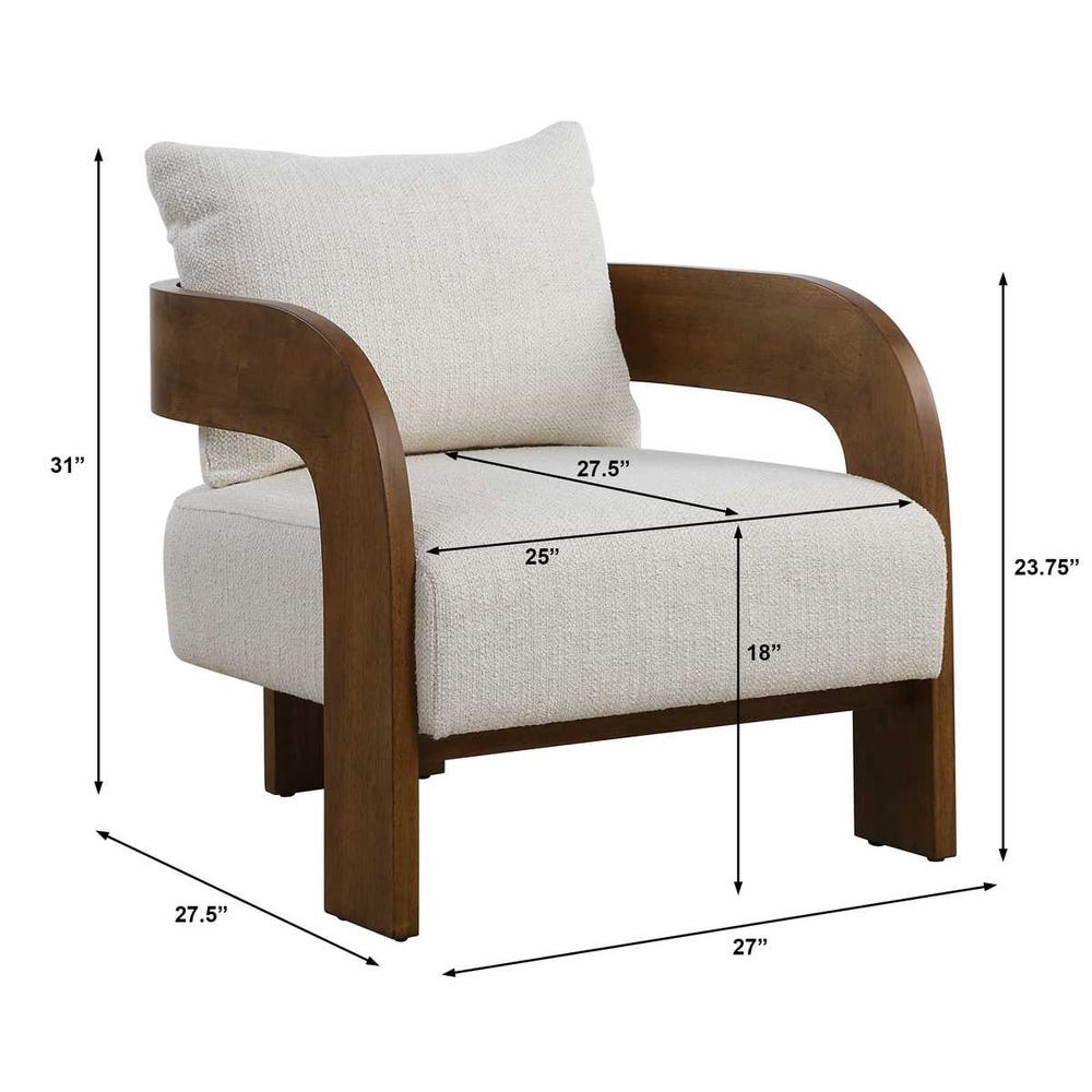 Uttermost Rowan Ivory Accent Chair