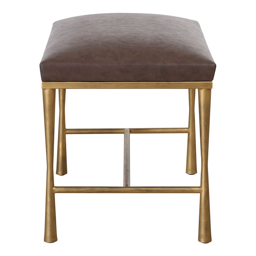 Uttermost Reform Gold Small Bench
