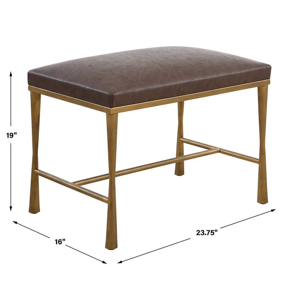 Uttermost Reform Gold Small Bench