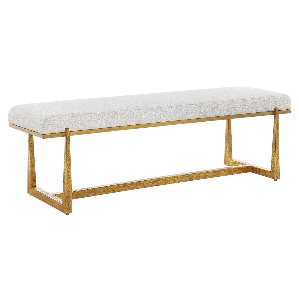 Uttermost Midas Antique Gold Bench