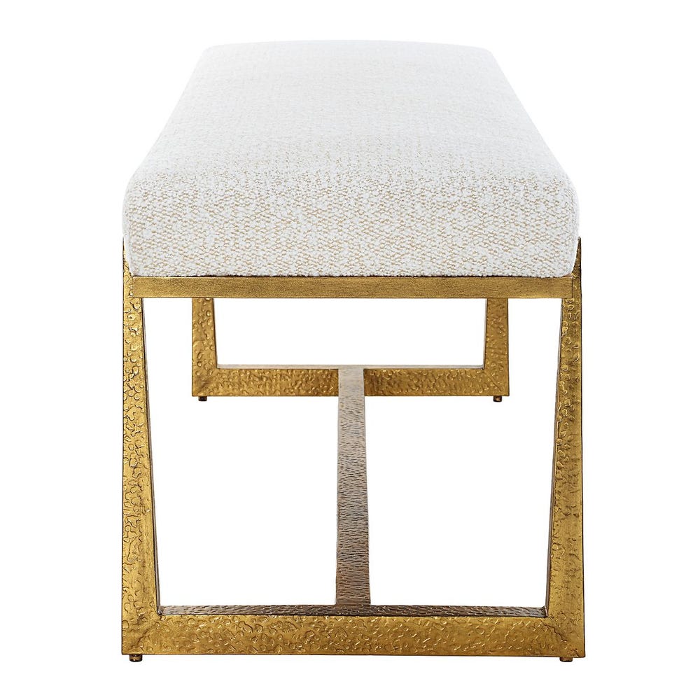 Uttermost Midas Antique Gold Bench