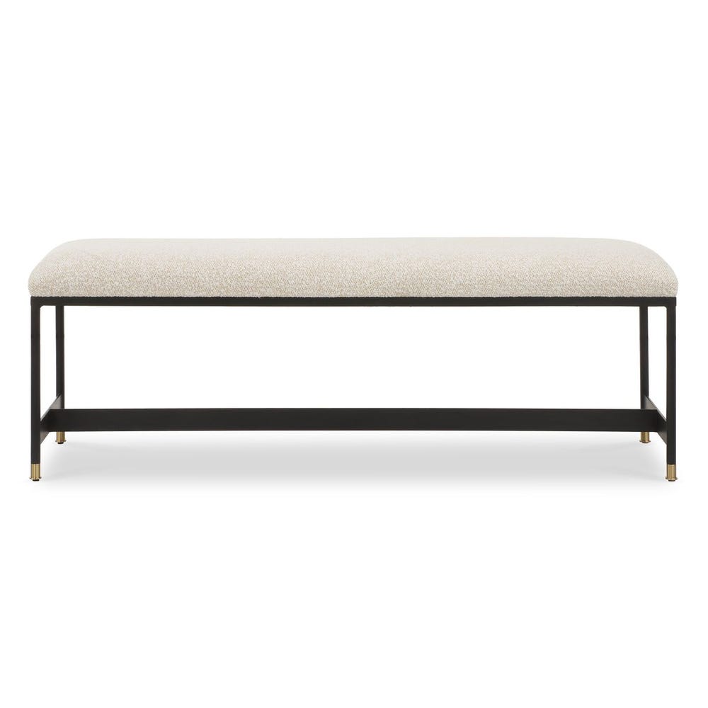 Uttermost Halston Upholstered White Bench