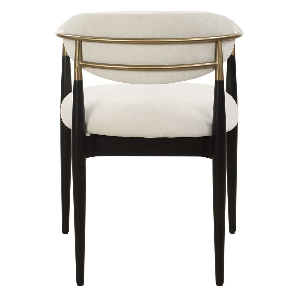 Uttermost Moxie White Dining Arm Chair