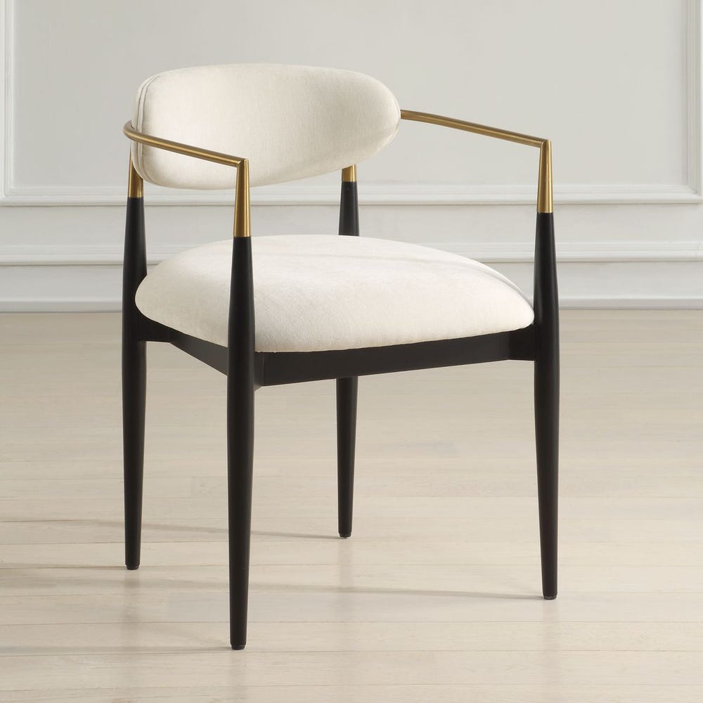 Uttermost Moxie White Dining Arm Chair