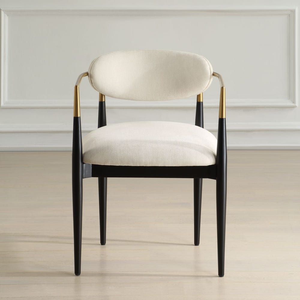 Uttermost Moxie White Dining Arm Chair