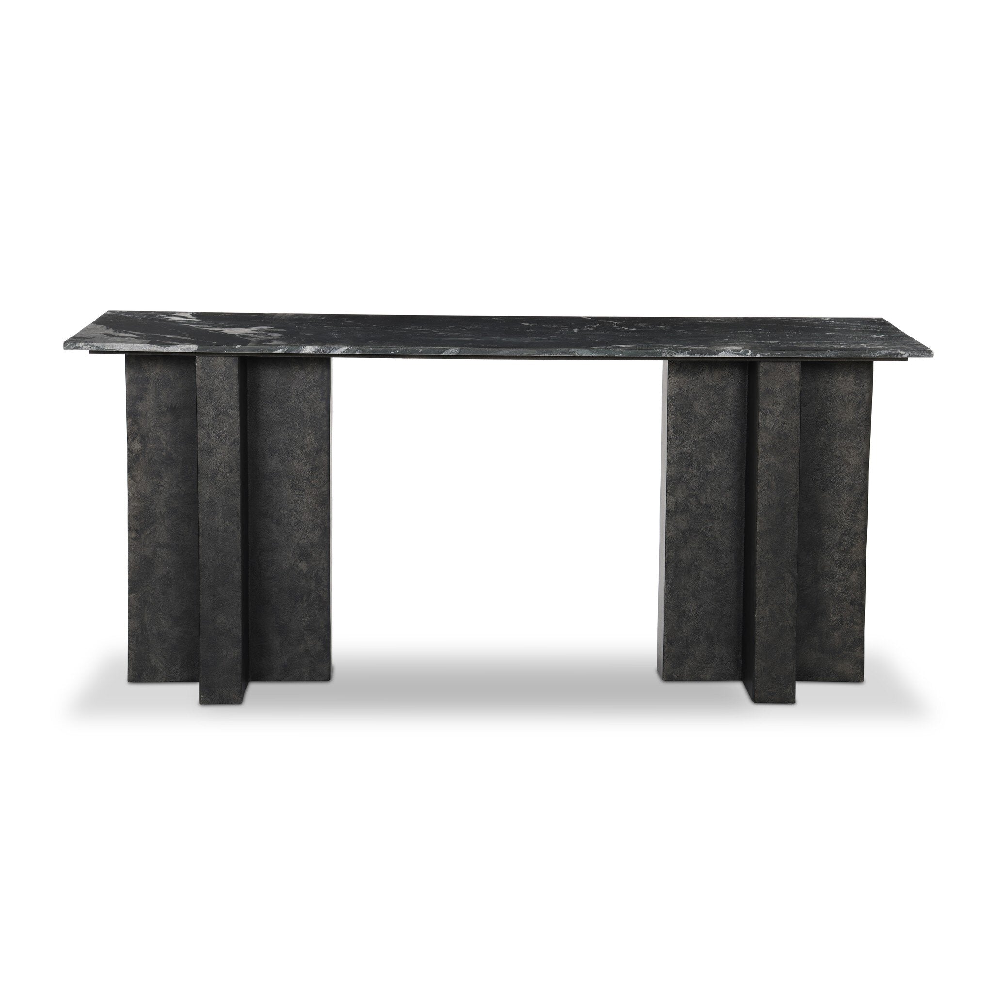 Terrell Large Console Table - Black Marble Console Tables Four Hands Console Tables,https://www.oldbonesco.com,Mid Century Furniture, Furniture Sale, Old Bones Co, Mid Century Sale, Four Hands Furniture, Sale,Gus, Sale,Perigold Terrell Large Console Table - Black Marble Console Tables Sale, Perigold Sale Terrell Large Console Table - Black Marble,Terrell Large Console Table - Black Marble Lulu and Georgia,Burke Decor Sale Terrell Large Console Table - Black Marble, open box furniture,Open Box Terrell La