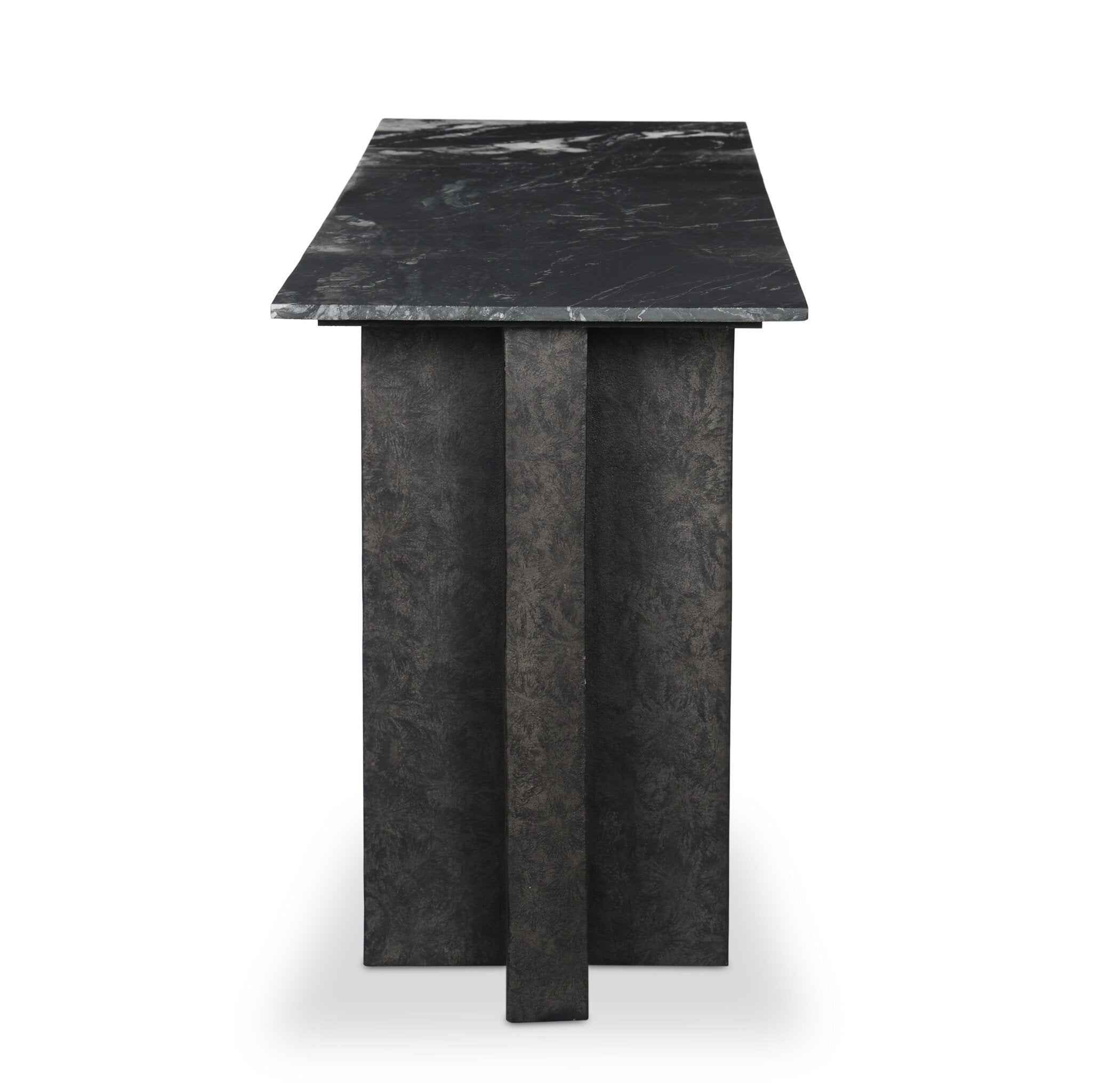 Terrell Large Console Table - Black Marble Console Tables Four Hands Console Tables,https://www.oldbonesco.com,Mid Century Furniture, Furniture Sale, Old Bones Co, Mid Century Sale, Four Hands Furniture, Sale,Gus, Sale,Perigold Terrell Large Console Table - Black Marble Console Tables Sale, Perigold Sale Terrell Large Console Table - Black Marble,Terrell Large Console Table - Black Marble Lulu and Georgia,Burke Decor Sale Terrell Large Console Table - Black Marble, open box furniture,Open Box Terrell La